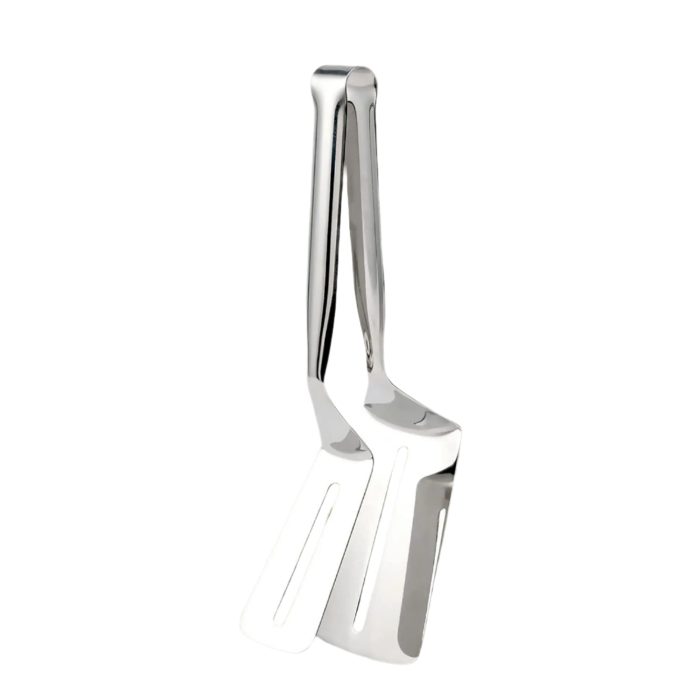 Stainless Steel Cooking Tong - Multifunctional Slotted Fish Double-Sided Spatula (1 Pc / 23 Cm)