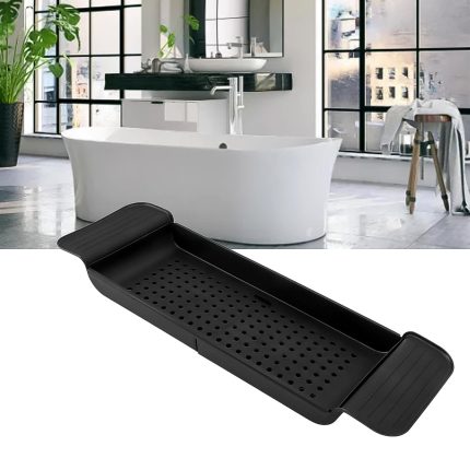 Retractable Bath Caddy, Retractable Bathtub (78 Cm Long Adjust / 1 Pc / With Brown Box)