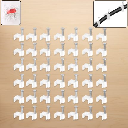 Nail Cable Clips for Wire Management (10mm & 50 Pc)