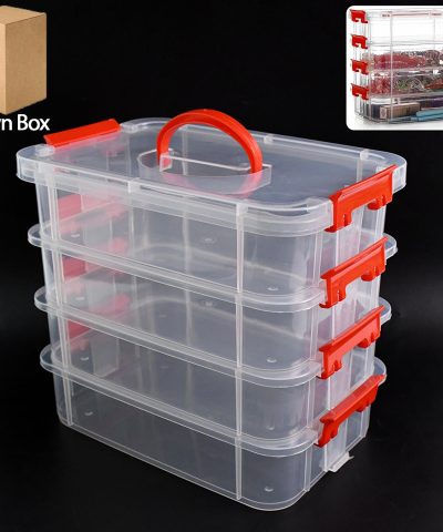 4-Layer Transparent Multipurpose Plastic Storage Box