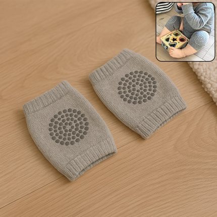 Light Grey Toddler Wool Knit Leg Warmer (Knee Guard)