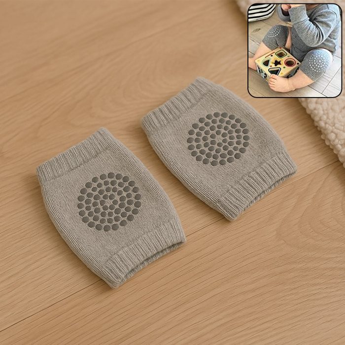 Light Grey Toddler Wool Knit Leg Warmer (Knee Guard)