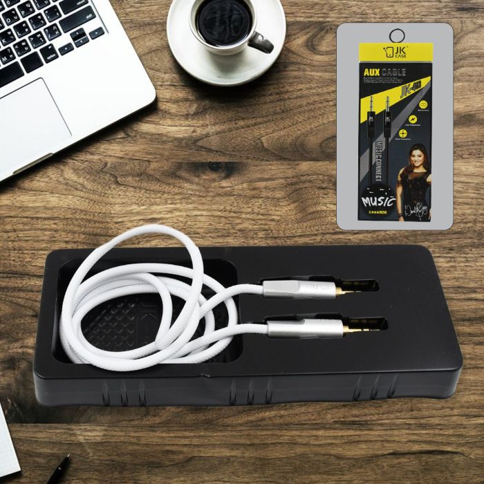 JK Aux Cable for Mobile and Tablet Home / Car Stereos & More (1 Pc / 1000MM)