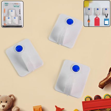 3-Piece Self-Adhesive Wall Hooks Set