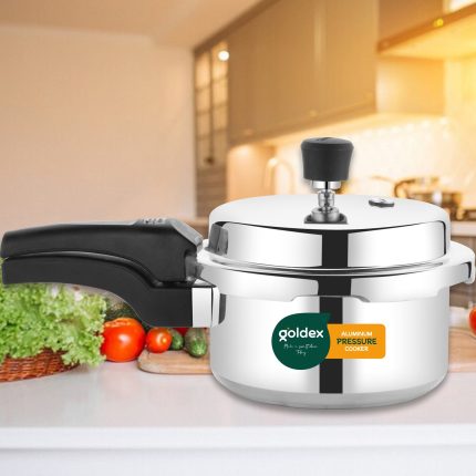 Aluminium Unique Goldex Pressure Cookers With Outer Lid (2 Litres / 5-Year warranty,  ISI Number :- 2347, BIS Number :- CM/L -7600164310