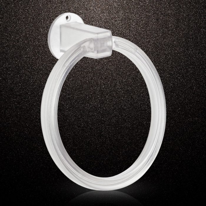 Unbreakable ABS Round Towel Ring Wall Mounted Stand / Holder (1 Pc)