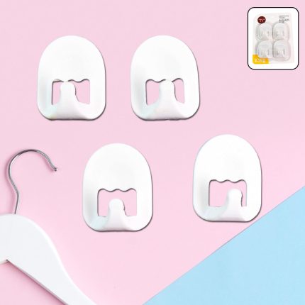 Multipurpose Strong Cartoon Hook Self-Adhesive hooks (4 Pc Set)