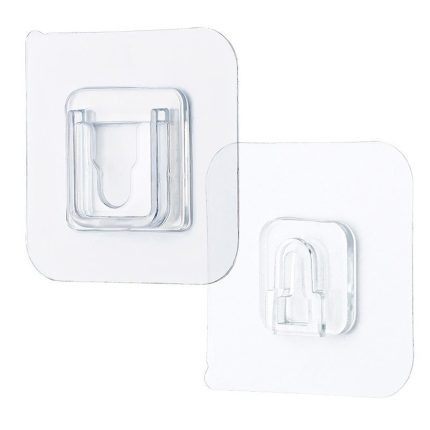 Transparent Adhesive Male Hook Used For Hanging Various Types Of Items (1Pc)
