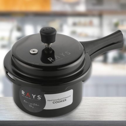Aluminium Rays Black Beauty Pressure Cookers With Outer Lid (2.5 Litres / 1-Year warranty,  ISI Number :- 2347, BIS Number :- CM/L -7600164310