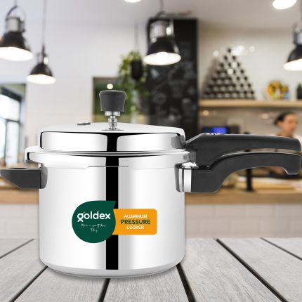 Aluminium Classic Goldex Pressure Cookers With Outer Lid (5 Litres / 5-Year warranty,  ISI Number :- 2347, BIS Number :- CM/L -7600164310