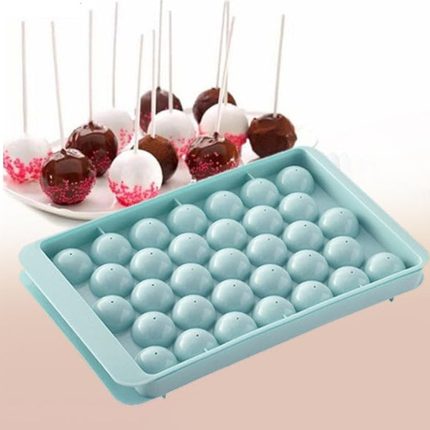 Plastic Round Reusable Ice Cube Ice Ball Mold / Lolli Candy Maker 33 Moulds (16.5×10 Cm / 1 Pc)