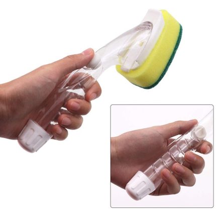 Liquid dispensing Scrub widely used for washing and cleaning utensils and all kitchen stuff to make them again clean and shiny.