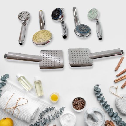 Plastic High Pressure Handheld Shower Head (1 Pc / Mix Design & Size)