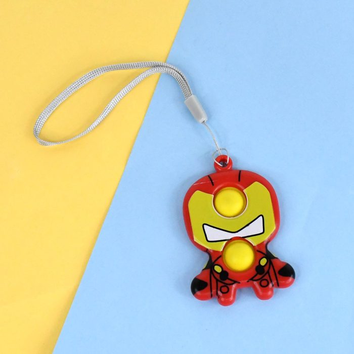 Creative Cartoon Style Mini Push Pop Bubble Keychain (1 Pc)
