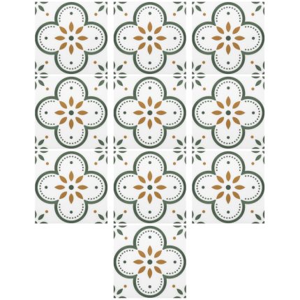 Peel and Stick Floor Tiles Kitchen / Bathroom Backsplash Sticker Detachable Waterproof DIY Tile Stickers for Wall Decoration Tiles Home Decoration (8x8 Inch / 10 Pcs Set)