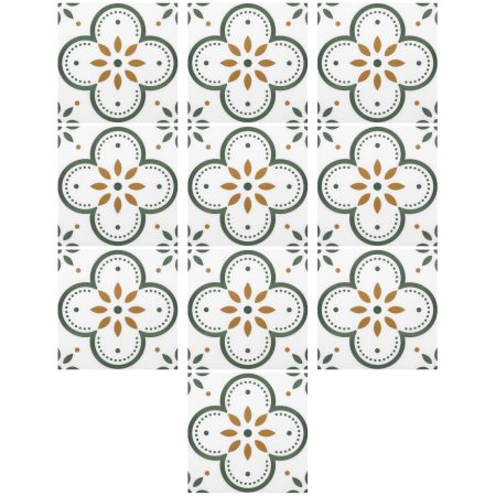 Peel and Stick Floor Tiles Kitchen / Bathroom Backsplash Sticker Detachable Waterproof DIY Tile Stickers for Wall Decoration Tiles Home Decoration (8x8 Inch / 10 Pcs Set)