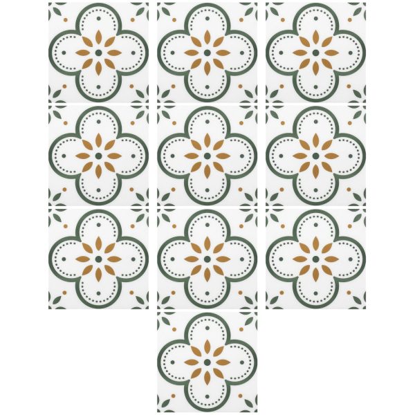 Peel and Stick Floor Tiles Kitchen / Bathroom Backsplash Sticker Detachable Waterproof DIY Tile Stickers for Wall Decoration Tiles Home Decoration (8x8 Inch / 10 Pcs Set)