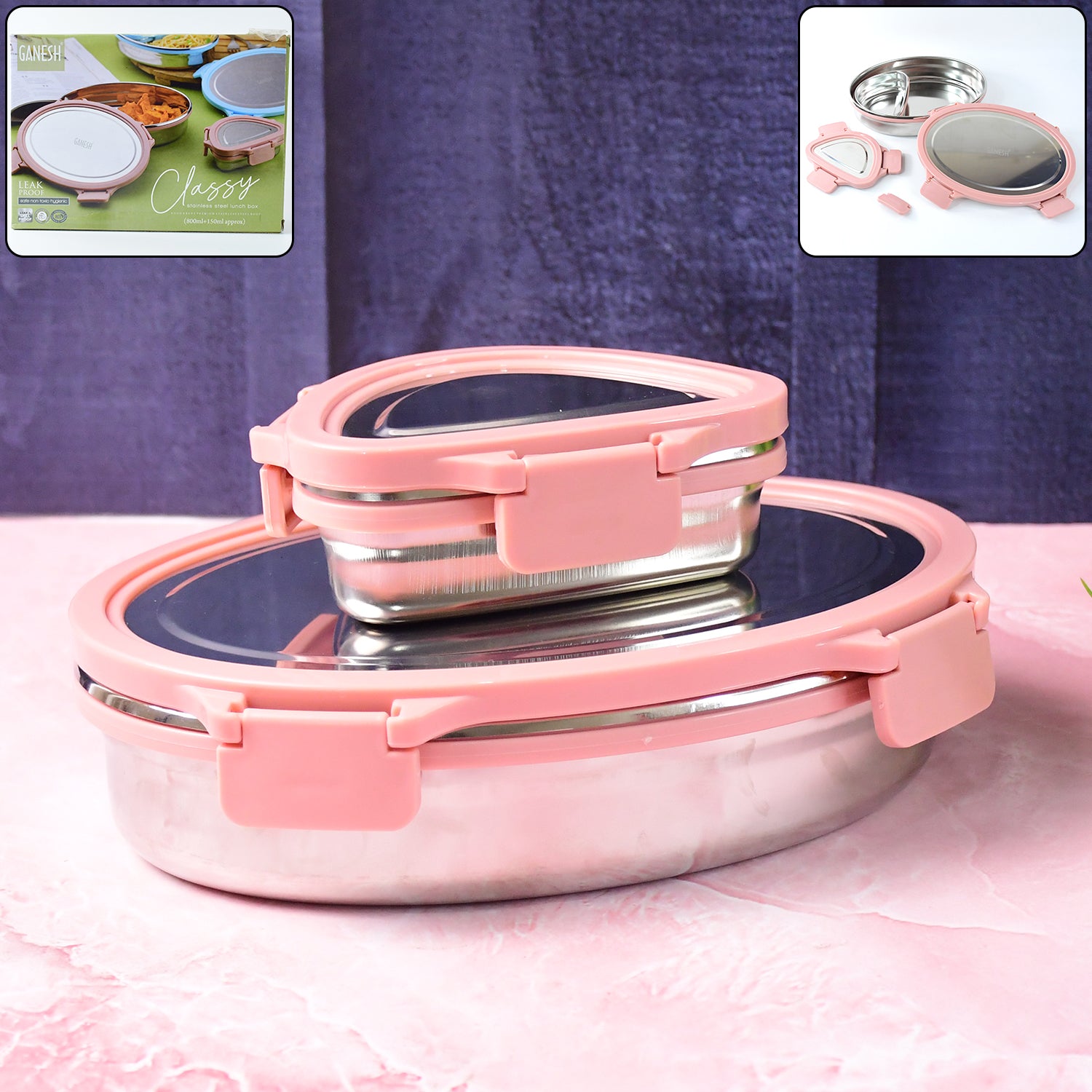 ganesh-classy-2-piece-stainless-steel-lunch-box-set