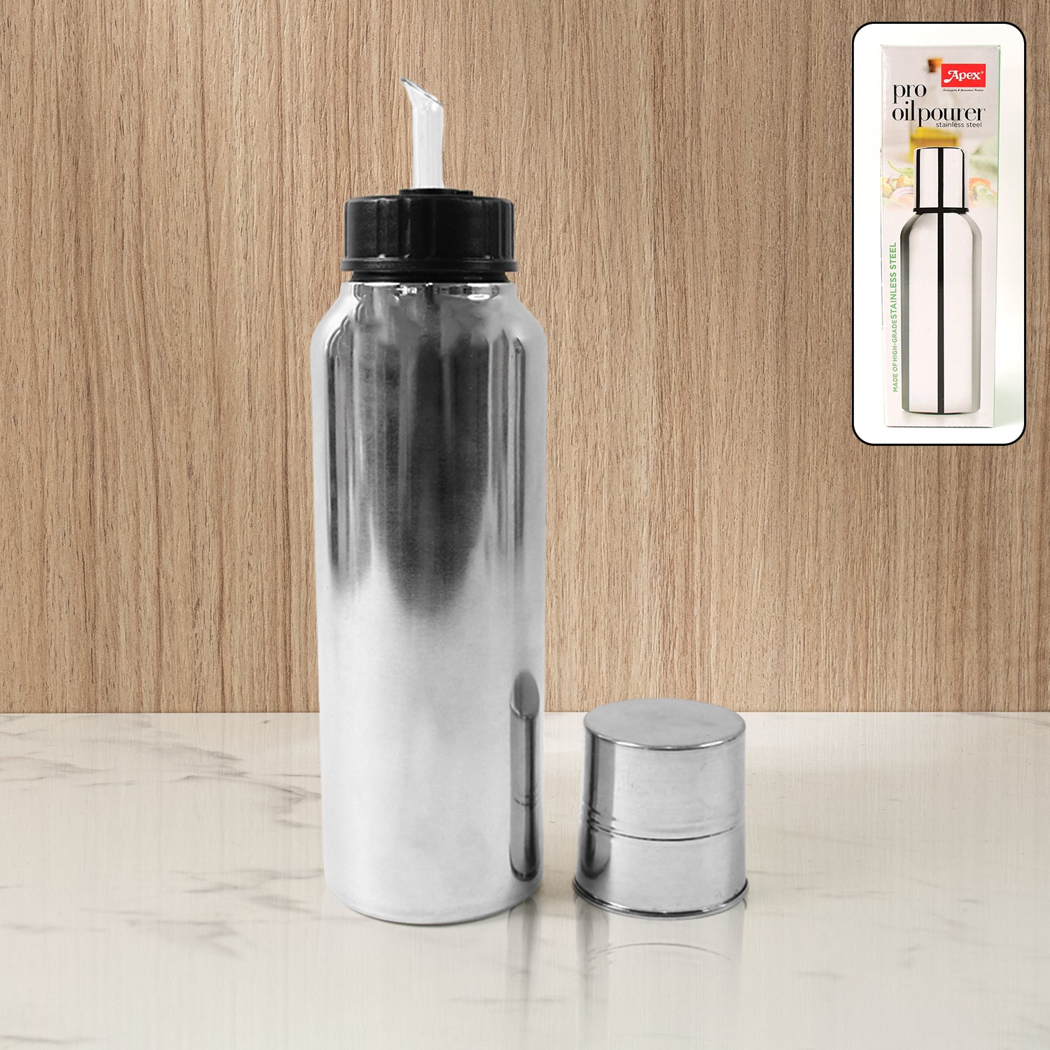 Apex Pro Stainless Steel Oil Pourer – 750ml (1 Pc)