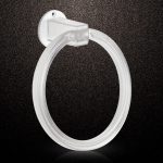 Unbreakable ABS Round Towel Ring Wall Mounted Stand / Holder (1 Pc)
