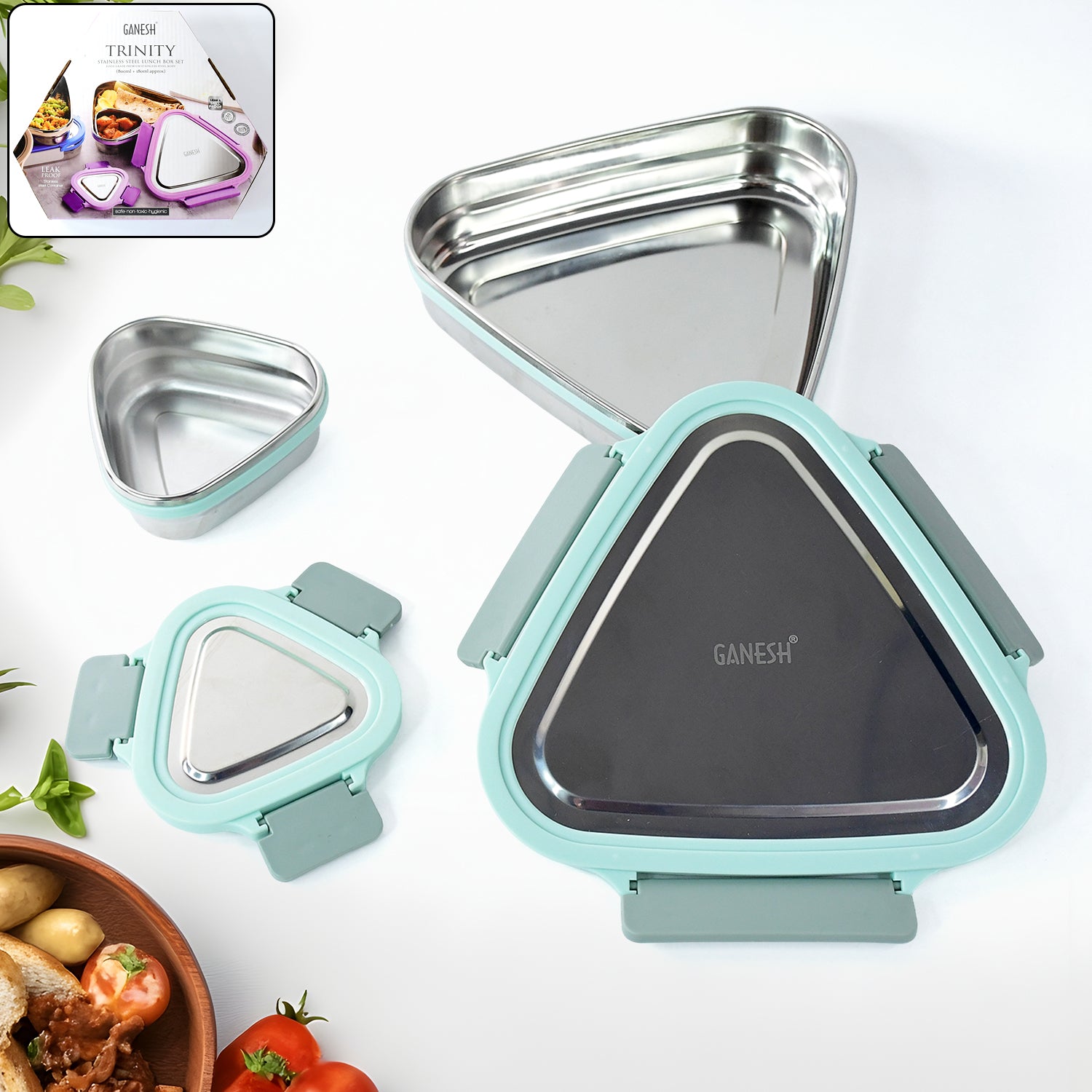 ganesh-trinity-2-piece-stainless-steel-triangle-lunch-box-set