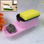 2 in 1 Plastic Dish Soap Liquid Dispenser Sponge Holder ,Sabudani  (1 Set)