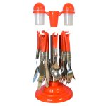 Luxury Cutlery Set for Dining Table Stainless Steel 26-Piece Set With Stand (1 Set