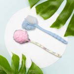 Long Handle Shower Puff Pouf Sponge Exfoliating Mesh Brush Scrubber,Bath Loofah Bath Scrubber for Body Shower Loofah Brushes, Body Bath Brush for Women and Men, Bathroom Shower Accessories (Mix 1 Pc)