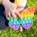 Fidget Toy Push  Bubble Fidget Sensory Toy for Kids and Adults Fidget per Stress Reliever Sensory Fidget pers (Butterfly & Car Shape / 1 Pc)