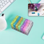 7 Days 4 Times Transparent Medicine Box 28 Grid Portable Large Capacity Travel, Medication Organizer Dispenser Boxes Large Compartments Moisture-Proof Pill Case Medication Reminder Travel