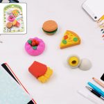 3D Food-Shaped Colorful Eraser Set – Cute Novelty Mini Erasers for Kids (5 Pc Set)