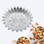 Plastic Silver Finish Serving Tray, Decorative Multipurpose Tray (1 Pc)
