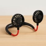 Hand Free Personal Fan - Portable USB Battery Rechargeable Mini Fan - Headphone Design Wearable Neckband Fan Necklance Fan Cooler Fan for Home, Sport, Camping, Beach, Travel, Office