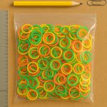 Rubber Band For Office/Home and Kitchen Accessories Item Products, Elastic Rubber Bands, Flexible Reusable Nylon Elastic Unbreakable, For Stationery, School  Multicolor (1 Inch, 50 GM), Hair accessories