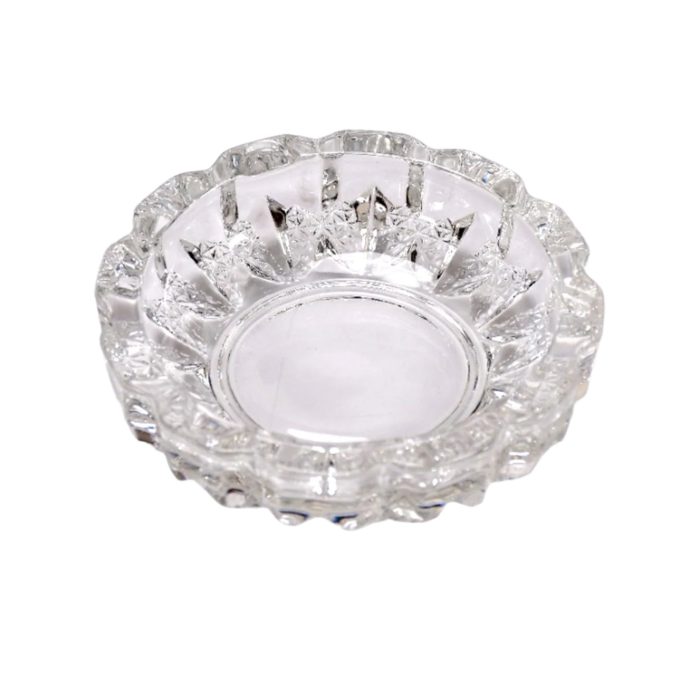 paricutin Glass Crystal Quality Cigar Cigarette Ashtray Round Tabletop for Home Office Indoor Outdoor Home Decor