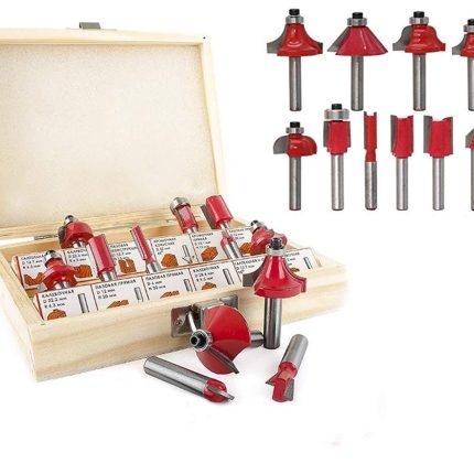 12 / 15pcs Milling Cutter Router Bit Set
