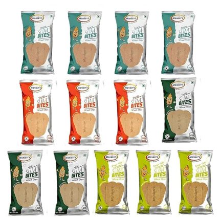 Maniarr's Slim Bite Jain Khakhra with 4 Flavors (Pack of 13), 780 Grams Wheat Khakhara, Healthy & Crispy, Low Carb Snack