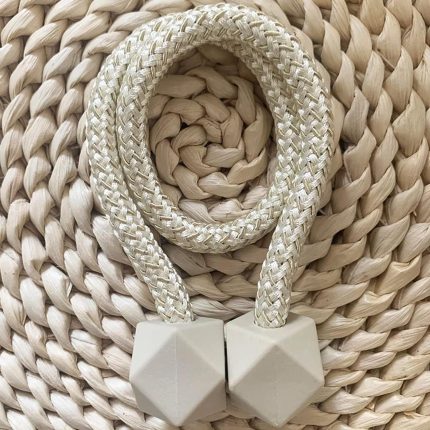 Non-Magnetic Curtain Tiebacks: Decorative Pearl Design (2 Pc, (Without Magnet Buckle)